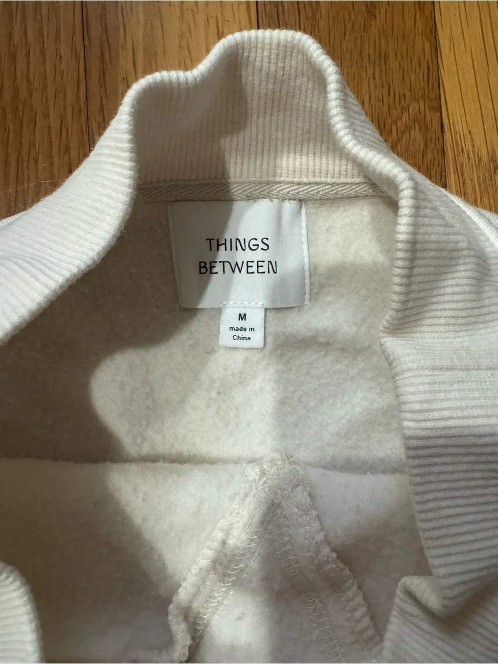 Cream Mockneck Sweatshirt - Picture 3 of 3